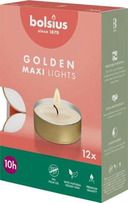 Bolsius Theelicht Golden Maxi Lights Bolsius Theelicht Golden Maxi Lights