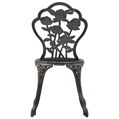 Bistrostoelen 2 st gietaluminium bronskleurig - thumbnail