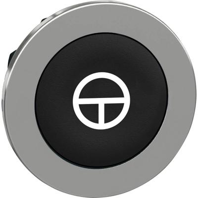 Schneider Electric ZB4FA245 ZB4FA245 Plat, Terugstelbaar (Ø) 30.5 mm T Chroom, Zwart 1 stuk(s)