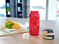 Leifheit 3263 flip tritan drinkfles 550 ml rood - thumbnail