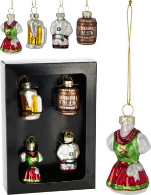 Oktoberfest set4 hangdeco 5 cm Nampook - Nampook