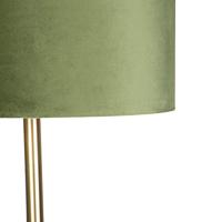 QAZQA Botanische vloerlamp messing met groene kap 40 cm - Simplo - thumbnail