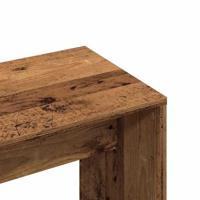 Kaptafelkruk 70x35x45 cm bewerkt hout oud houtkleurig - thumbnail