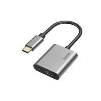 Hama 200304 Audio-Adapter USB-C-St. - 3.5-mm-Klinke/USB-C-Buchse, Audio + Laden - thumbnail