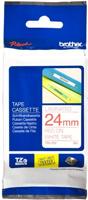 Labeltape Brother TZe, TZ TZe-252 PET Tapekleur: Wit Tekstkleur:Rood 24 mm 8 m - thumbnail