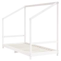 Kinderbedframe 90x200 cm massief grenenhout wit - thumbnail