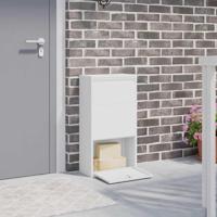 VidaXL Pakket inwerp box met opslag met slot wit 44 x 22 x 82 cm staal - thumbnail