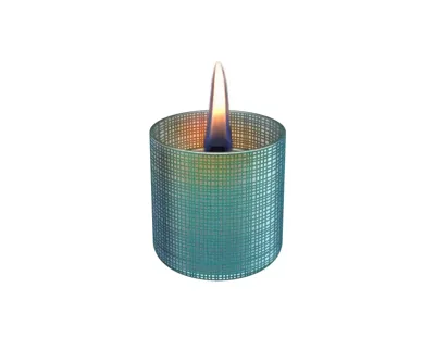 Lilly Glass 8 cm - groen zandstraal en print