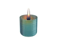 Lilly Glass 8 cm - groen zandstraal en print - thumbnail