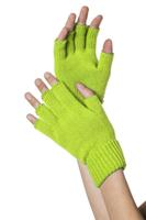 Handschoenen vingerloos neon/groen - thumbnail