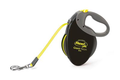 Flexi Giant Neon L Tape rollijn 8 meter Zwart - thumbnail