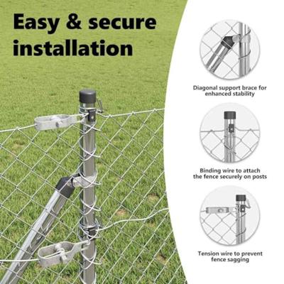 VidaXL Afrasteringspaal zilver 10 x 0,4 m (40 x 40 mm gaas) staal