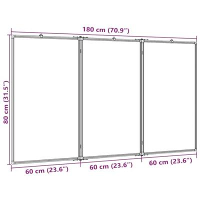 Whiteboard magnetisch inklapbaar 180x80x1,7 cm aluminium Whiteboard magnetisch inklapbaar 180x80x1,7 cm aluminium