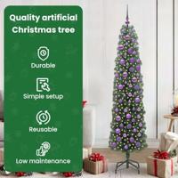 VidaXL Kunstkerstboom groen 180 cm pvc en staal en kunststof - thumbnail