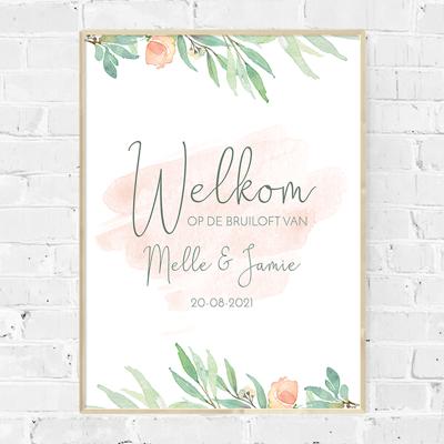 Welkomstposter botanical romance Welkomstposter botanical romance