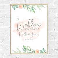 Welkomstposter botanical romance - thumbnail