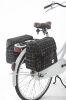 New Looxs dubbele fietstas Joli 37 liter 38 x 30 cm zwart - thumbnail
