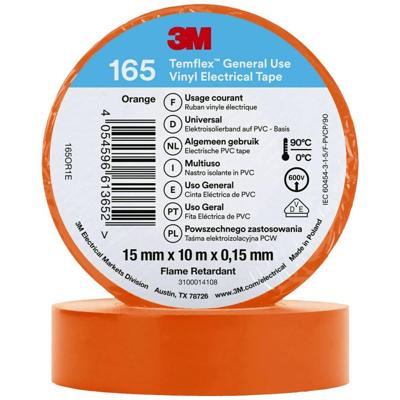 3M Temflex™ 165 165OR1E Isolatietape Temflex 165 Oranje (l x b) 10 m x 15 mm 1 stuk(s) 3M Temflex™ 165 165OR1E Isolatietape Temflex 165 Oranje (l x b) 10 m x 15 mm 1 stuk(s)