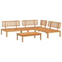 4-delige Loungeset pallet massief acaciahout - thumbnail