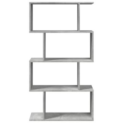 Kamerscherm / boekenkast 4-laags 70x24x129 cm hout betongrijs