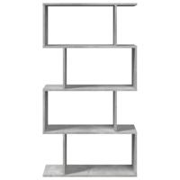 Kamerscherm / boekenkast 4-laags 70x24x129 cm hout betongrijs - thumbnail