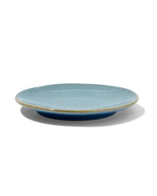 HEMA Gebaksbord Ø16.5cm Porto reactief glazuur blauw (blauw)