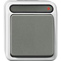 Merten 4074990 AquaStar Compleet Knop spatwaterdicht Lichtgrijs 1 stuks 1 stuk(s) - thumbnail