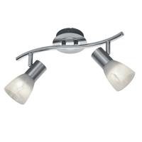 Trio Moderne plafondspotLevisto 2-lichts nikkel mat - 871010207 - thumbnail