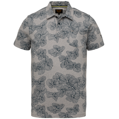 PME Legend regular fit polo met all over print blauw