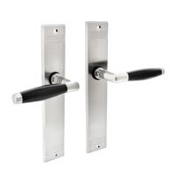 Intersteel Deurkruk Ton Basic op blind schild - mat nikkel/ebbenhout - thumbnail