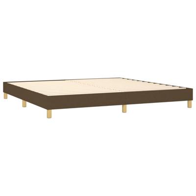 Boxspring met matras stof donkerbruin 200x200 cm - thumbnail