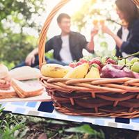 Picknickdeken Vierkant/Blauw 2x2m - thumbnail