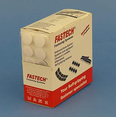 FASTECH® B20-COIN000005 Klittenband punten Om vast te plakken Hotmelt Haak- en lusdeel (Ø) 20 mm Wit 460 onderdelen