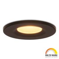 Venezia LED inbouwspot - 6 Watt 460lm - Dim to warm - Rond - Dimbaar - IP65 waterdicht - Zwart - Voor binnen, buiten en badkamer - thumbnail