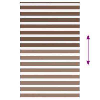VidaXL Zebra rolgordijn 140x200 cm stofbreedte 135,9cm polyester bruin VidaXL Zebra rolgordijn 140x200 cm stofbreedte 135,9cm polyester bruin