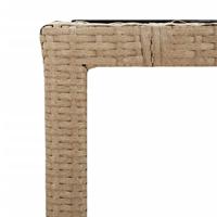 9-delige Tuinset met kussens poly rattan beige - thumbnail