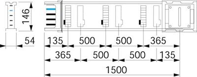 Schneider Electric KSA400ED4156 Railverdeler Inhoud: 1 stuk(s)