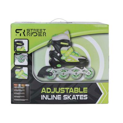 Street Rider inline skates groen/zwart verstelbaar maat 33-36