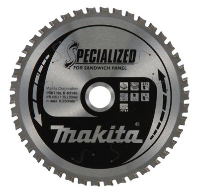 Makita Cirkelzaagblad voor Sandwichpaneel | Specialized | Ø 165mm Asgat 20mm 42T - B-63149