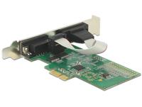 Delock 89555 2 poorten Seriële interfacekaart PCI-Express, RS232 PCIe x1 - thumbnail