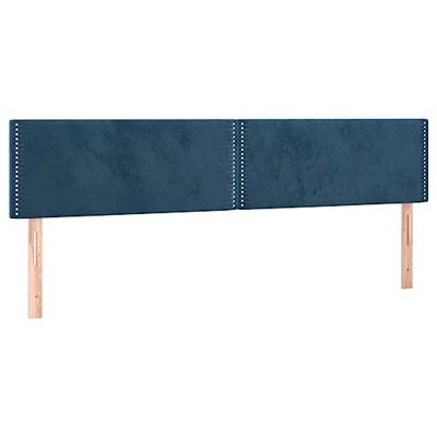 Hoofdbord LED 180x5x78/88 cm fluweel donkerblauw