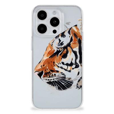 Smartphone hoesje iPhone 15 Pro Watercolor Tiger Smartphone hoesje iPhone 15 Pro Watercolor Tiger