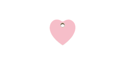 Heart IV plastic dierenpenning small/klein 2,01 cm x 2,01 cm RedDingo - Reddingo