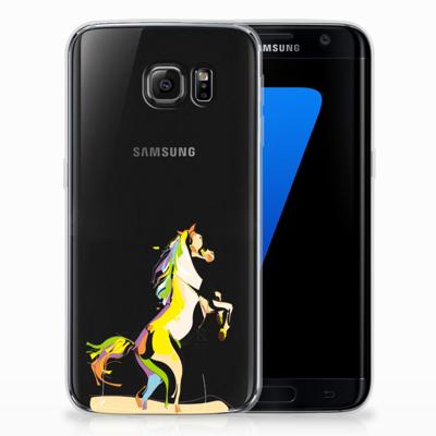 Samsung Galaxy S7 Edge Telefoonhoesje met Naam Horse Color Samsung Galaxy S7 Edge Telefoonhoesje met Naam Horse Color