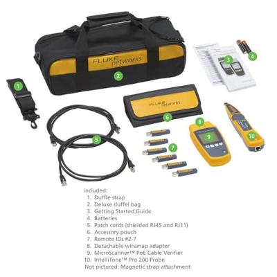 Fluke Networks 5018513 MS-POE-KIT Kabelmeter Meetbereik: Netwerk, Telecommunicatie, Audio/Video Fluke Networks 5018513 MS-POE-KIT Kabelmeter Meetbereik: Netwerk, Telecommunicatie, Audio/Video