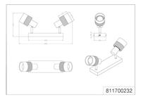 Trio 2-lichts opbouwspotNandini zwart met hout - 811700232 - thumbnail