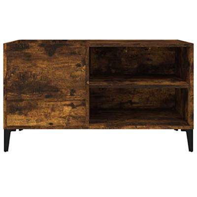 Platenkast 84,5x38x48 cm bewerkt hout gerookt eikenkleurig Platenkast 84,5x38x48 cm bewerkt hout gerookt eikenkleurig