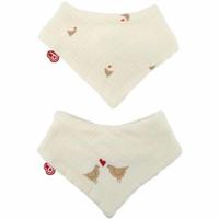Verpakking van 2 bandana slabbetjes - DOMIVA - Maternity Love - Zacht en absorberend katoen - Verstelbare drukknopen - thumbnail