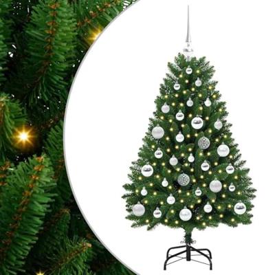 VidaXL Kunstkerstboom met 150 led groen 120 cm pvc en metaal