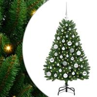 VidaXL Kunstkerstboom met 150 led groen 120 cm pvc en metaal - thumbnail